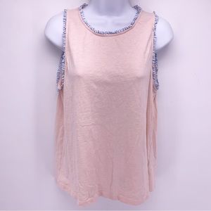 J.Crew Light Peach Cotton Tank Top Size Medium